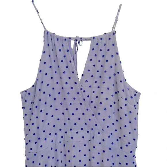 Anthropologie Sunday In Brooklyn ‘Naya’ Fit & Flare Blue Polka Dot Dress Size XL - Picture 5 of 9